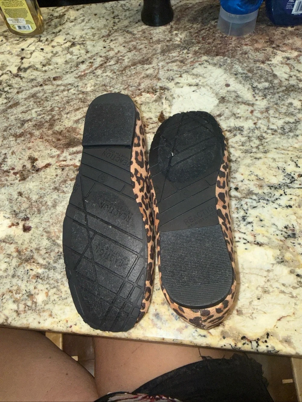 Reaction Kenneth Cole Leopard Print Ballet Flats - Brown/Black